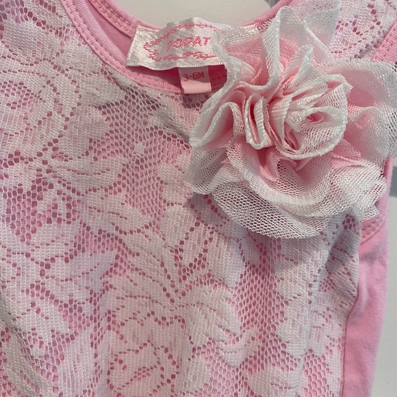 Popatu Pink Formal Baby Girl Dress 3-6 Months - Picture 2 of 4